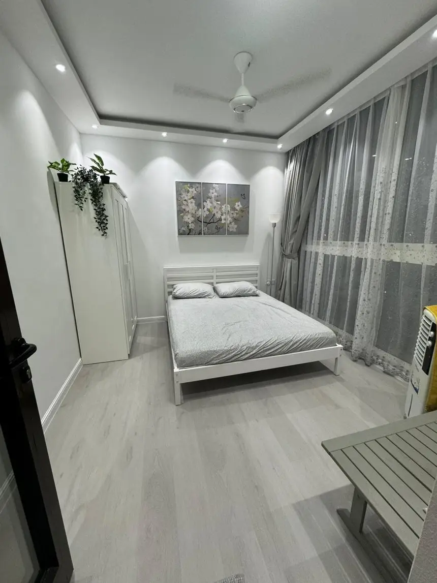 Freshly finished bedroom after interior maintenance work