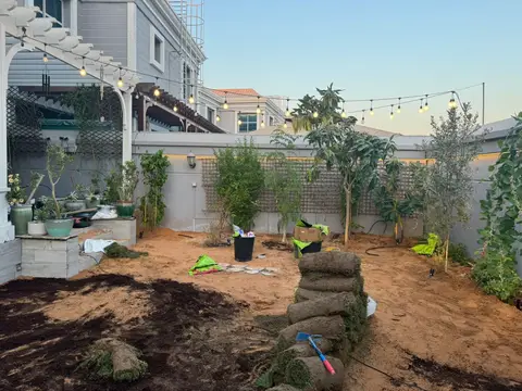 Villa pool under construction — excavation and shell stage